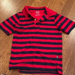 E.L.K. Red & Navy Stripe Polo Shirt